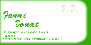 fanni donat business card