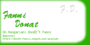 fanni donat business card